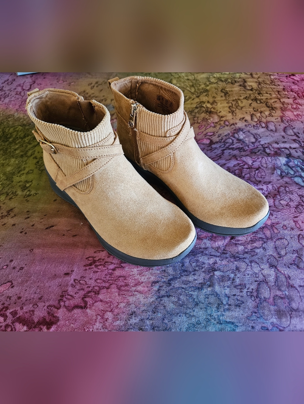 Sz 6.5 Wide Lifestride Bzees Airstep Booties Honey - Picture 2 of 11